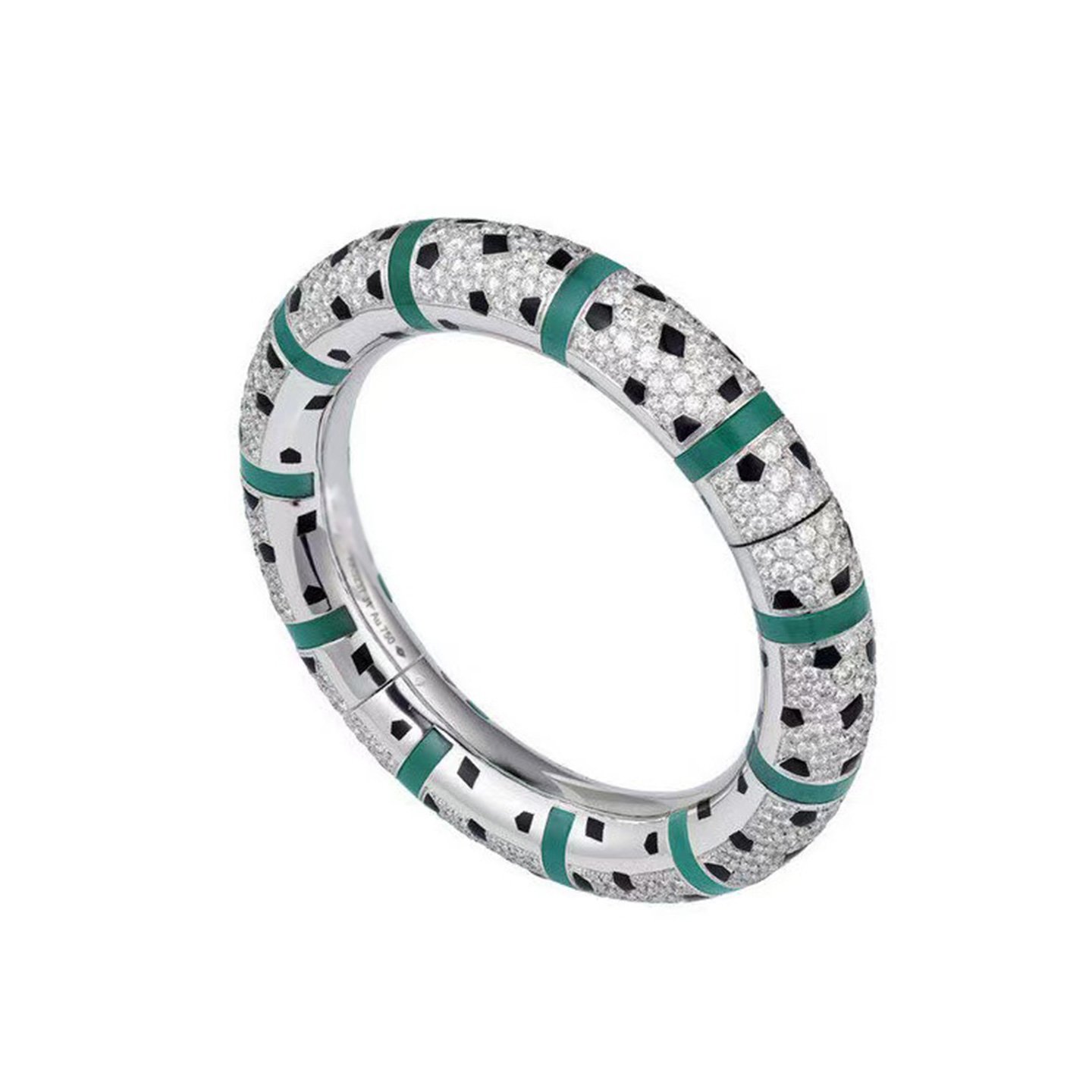 18k gold full set diamonds Leopard-print bracelet customized