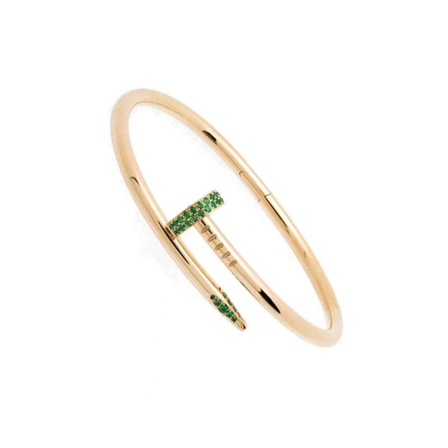 18k gold Nail bracelet with natural diamonds customized