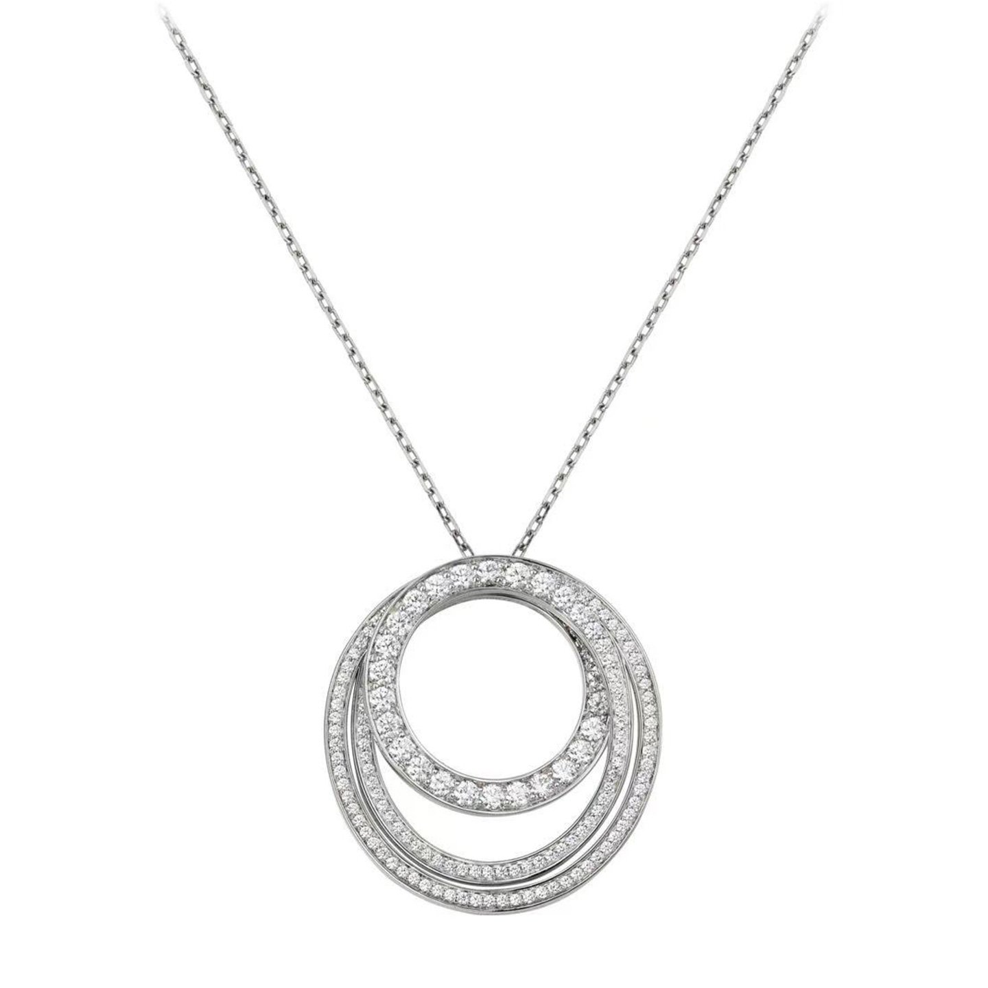 Interchange Bridge Necklace with natural diamonds 18k gold