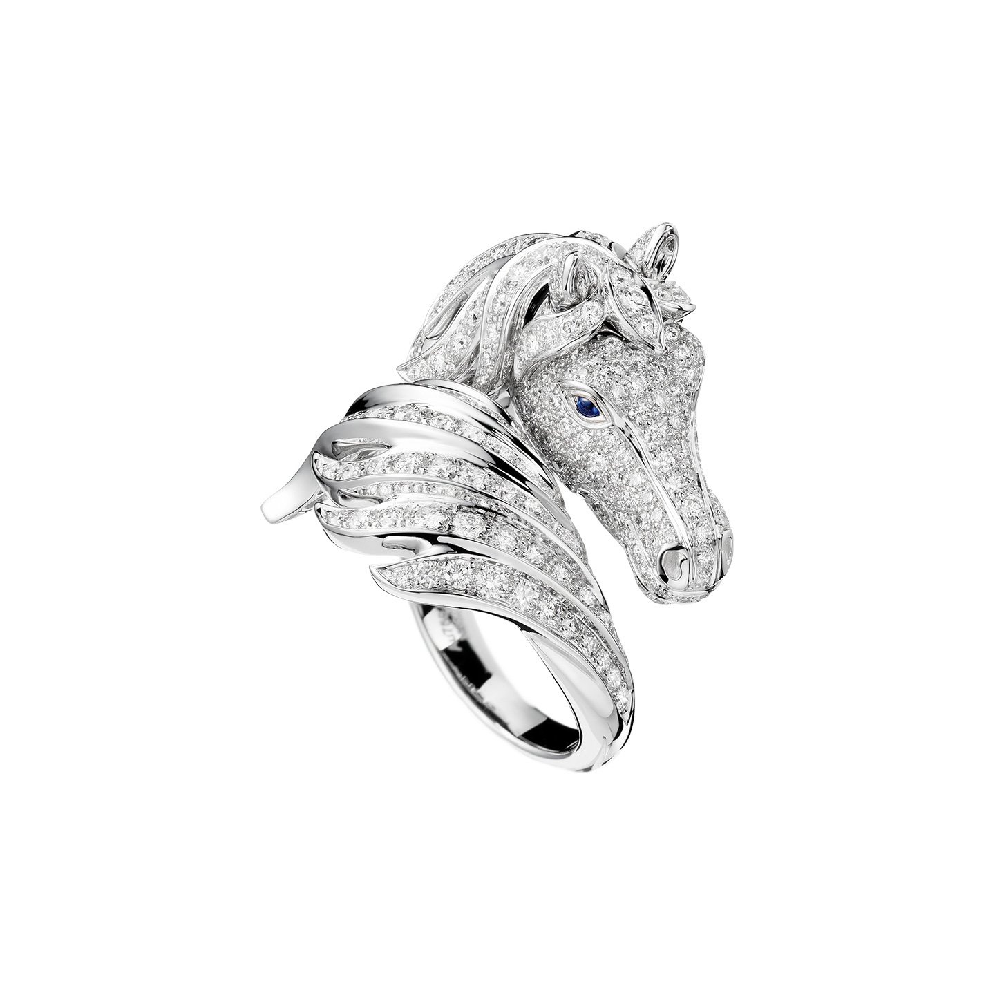 18k gold natural diamonds Pegasus Ring customized