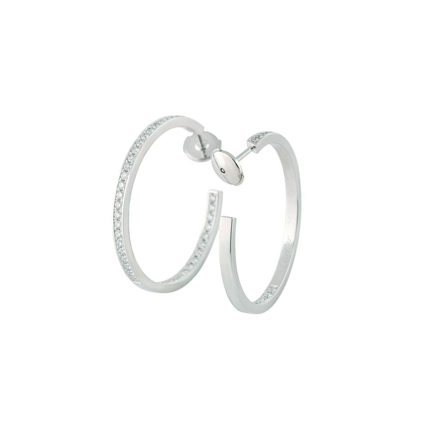 18k gold diamond big earring with natural diamonds