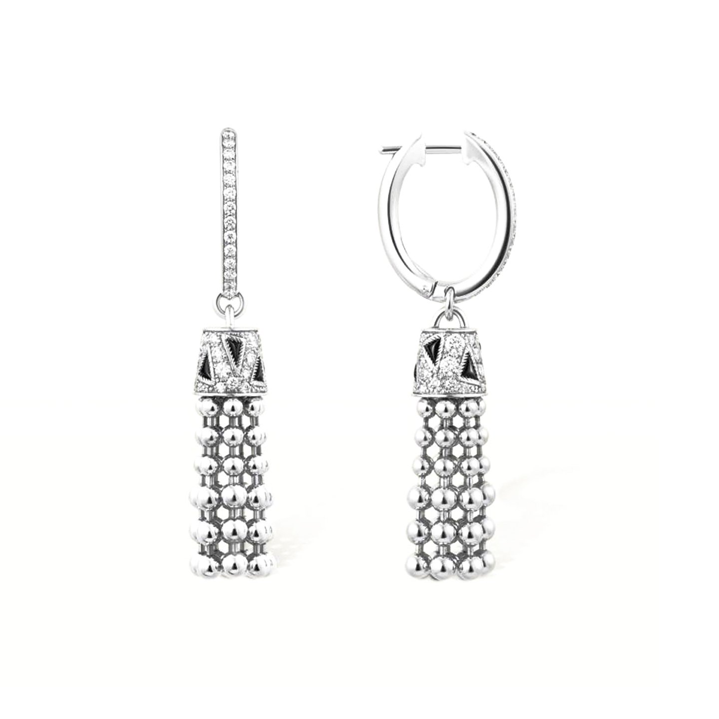 18k gold Fluorescent leopard-print earrings with natural diamonds