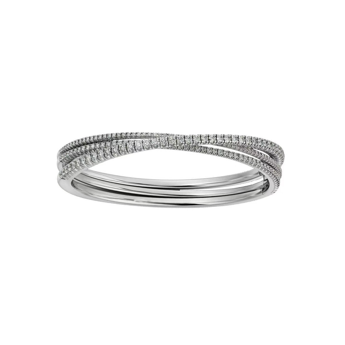 18k gold full set diamonds Interchange bridge bracelet customized