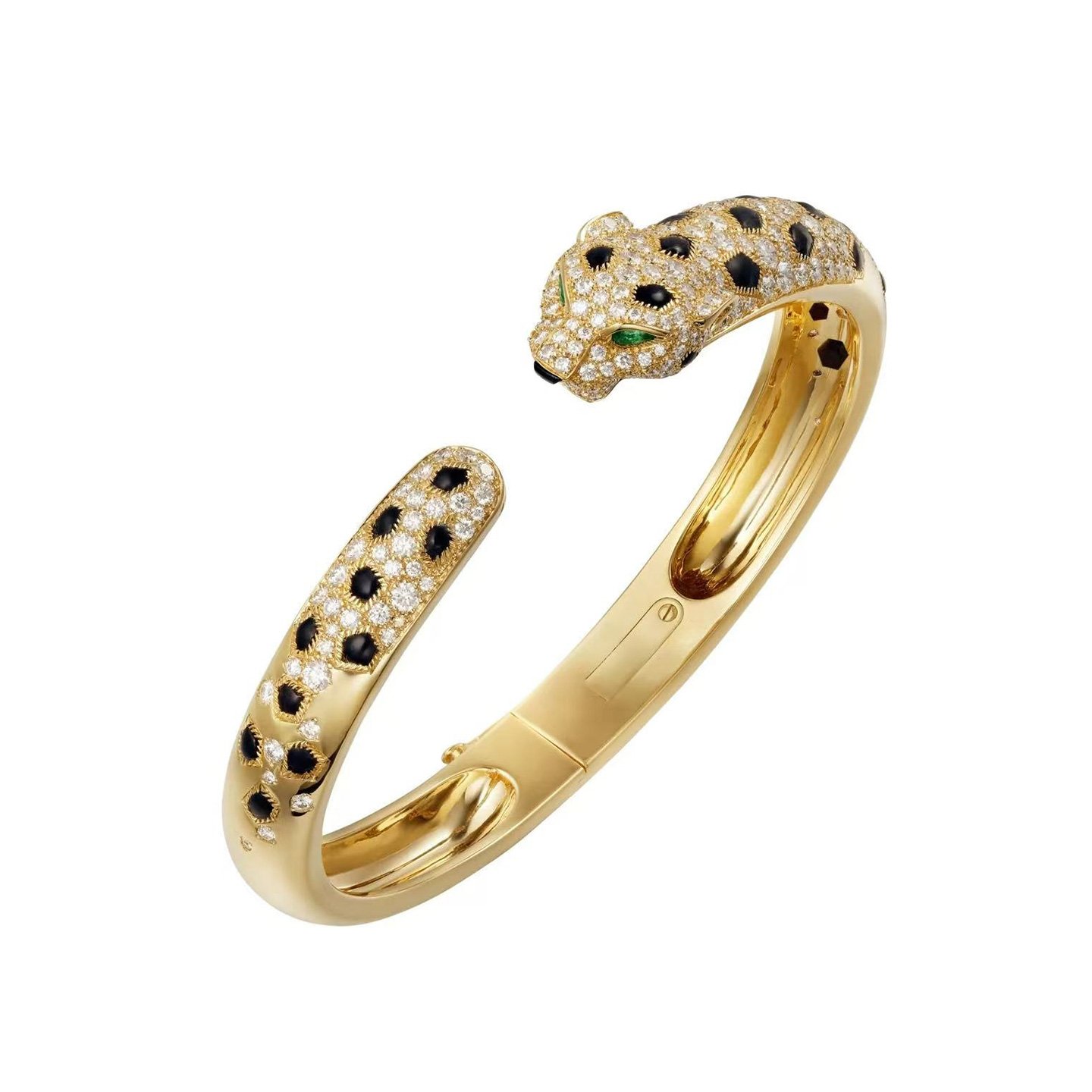 18k gold Leopard-patterned leopard bracelet with natural diamonds