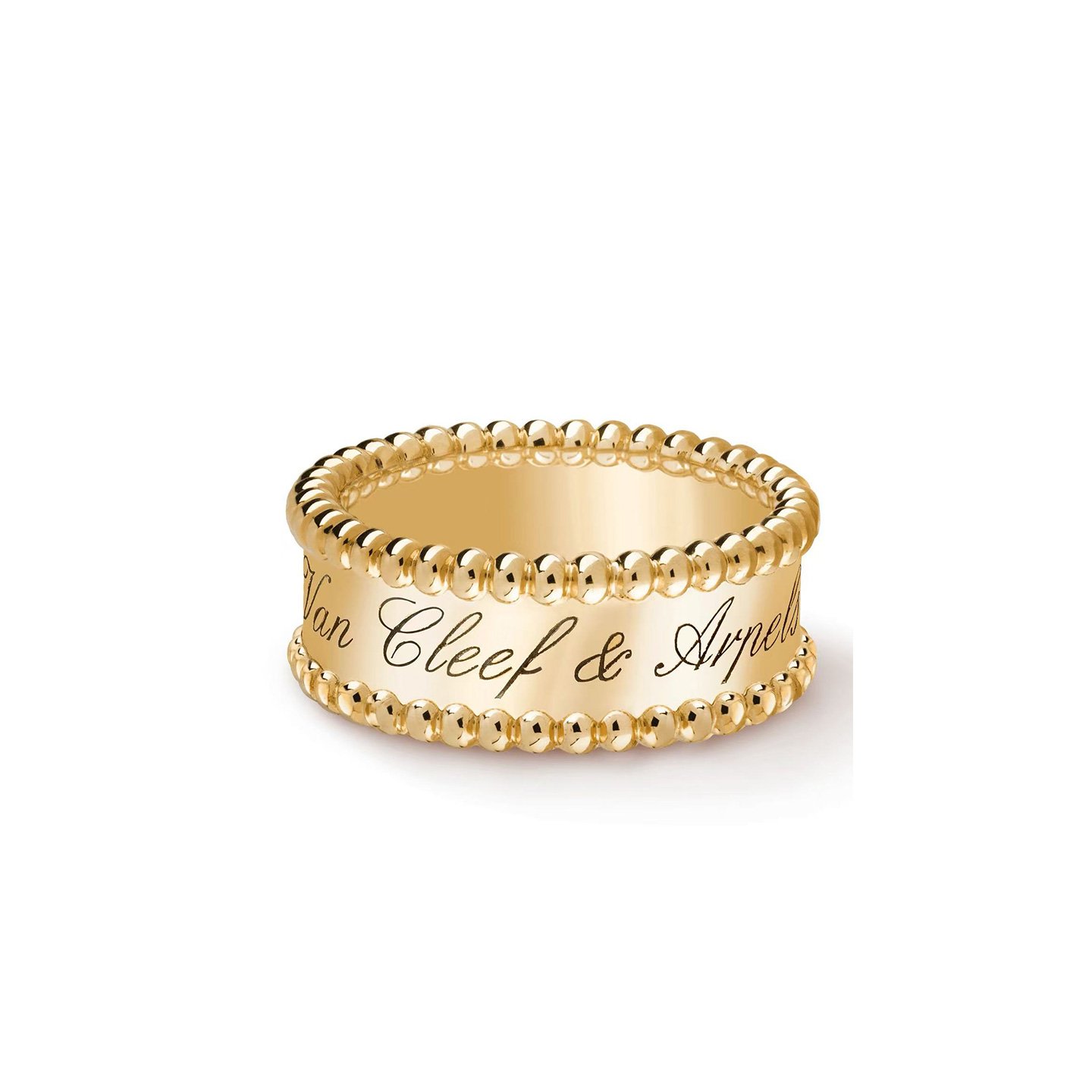 18k gold signature ring v family customized