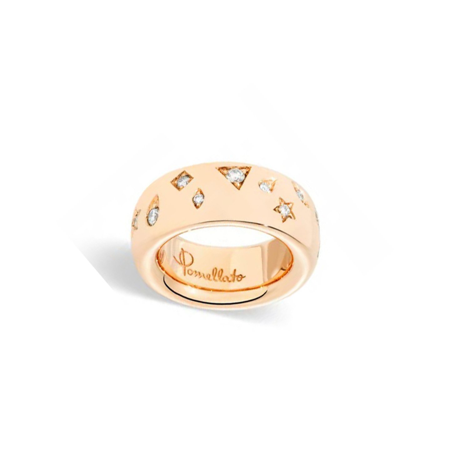 18k gold starlet ring with natural diamonds customized