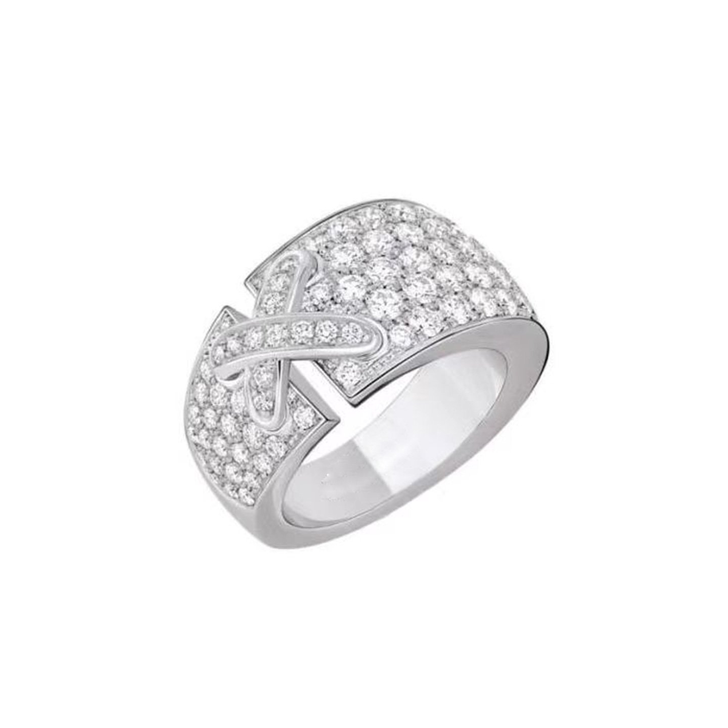 18k gold Cross Ring full diamonds customized