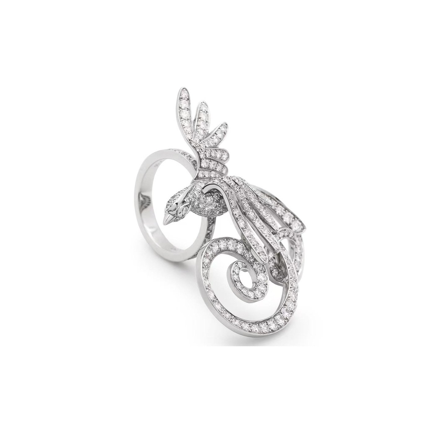 18k gold full set diamonds Phoenix Ring customized