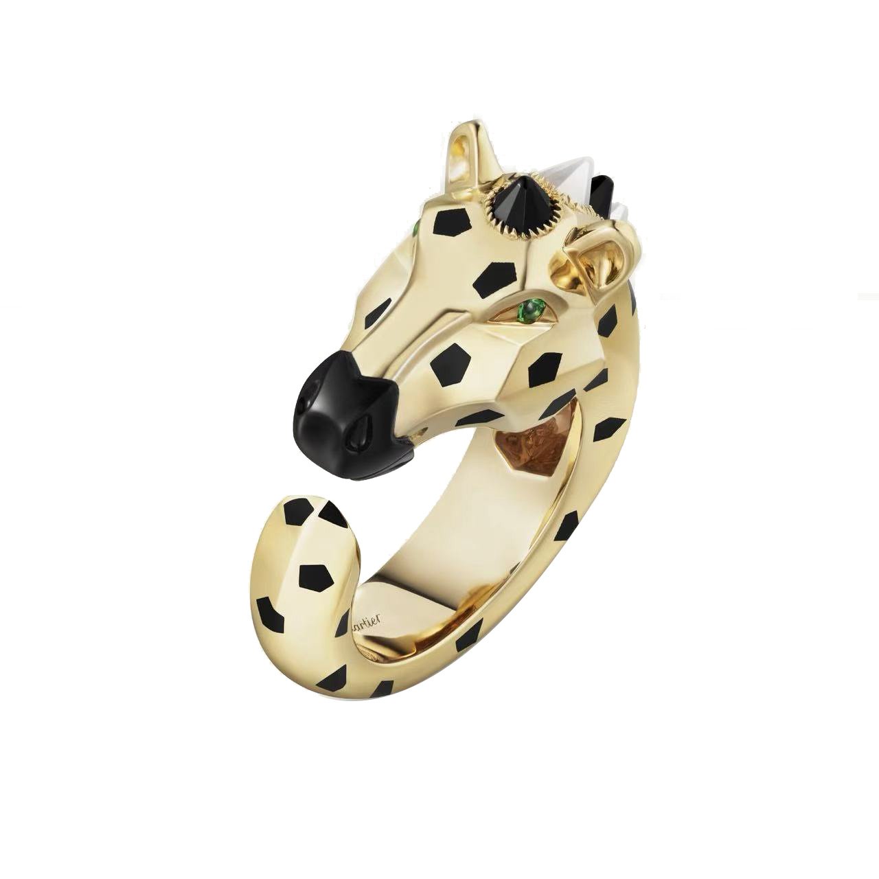 18k yellow gold Giraffe ring high-end customzid
