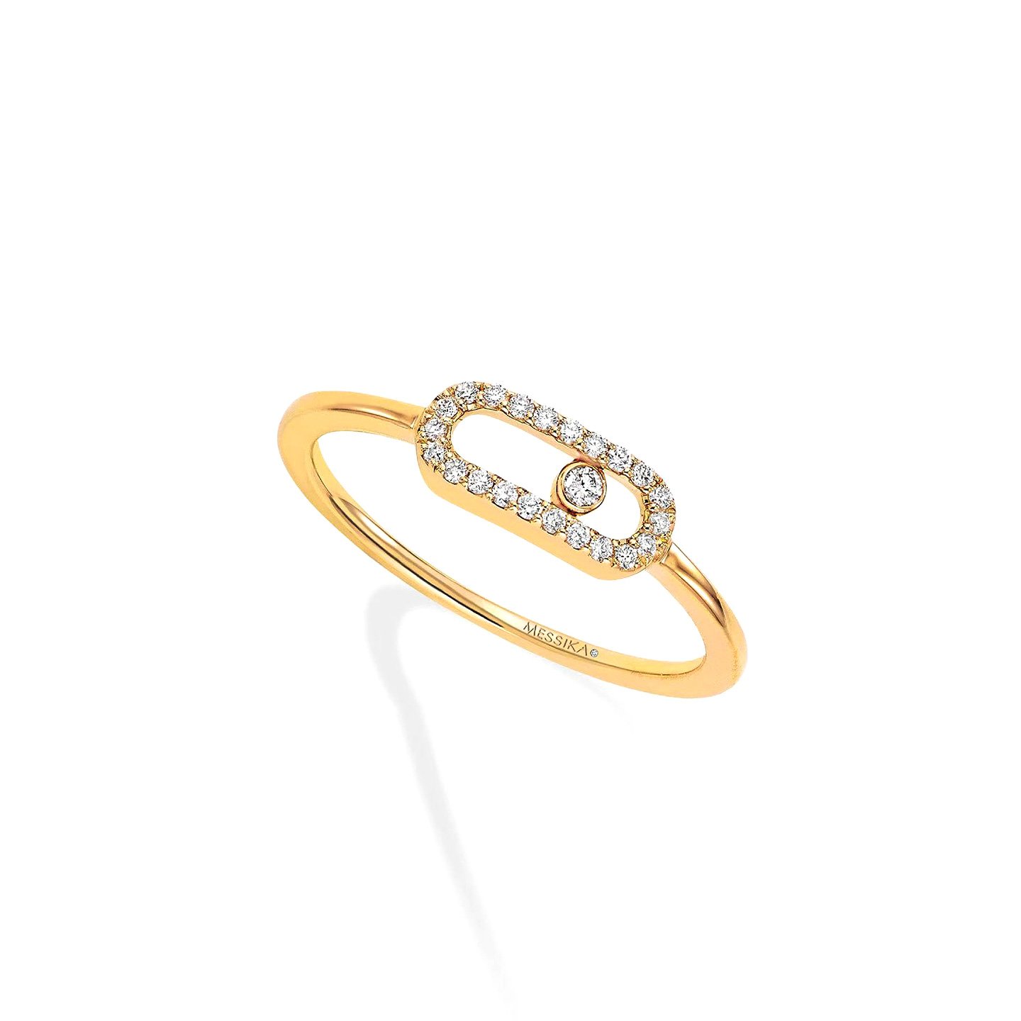 18k gold moving diamonds ring customized