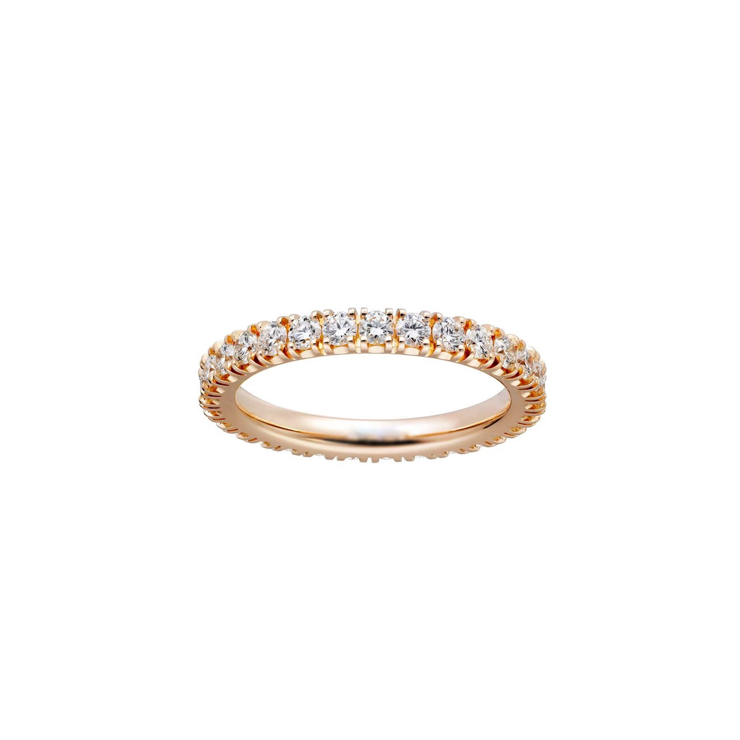 18k gold wedding band Etincelle ring with diamonds