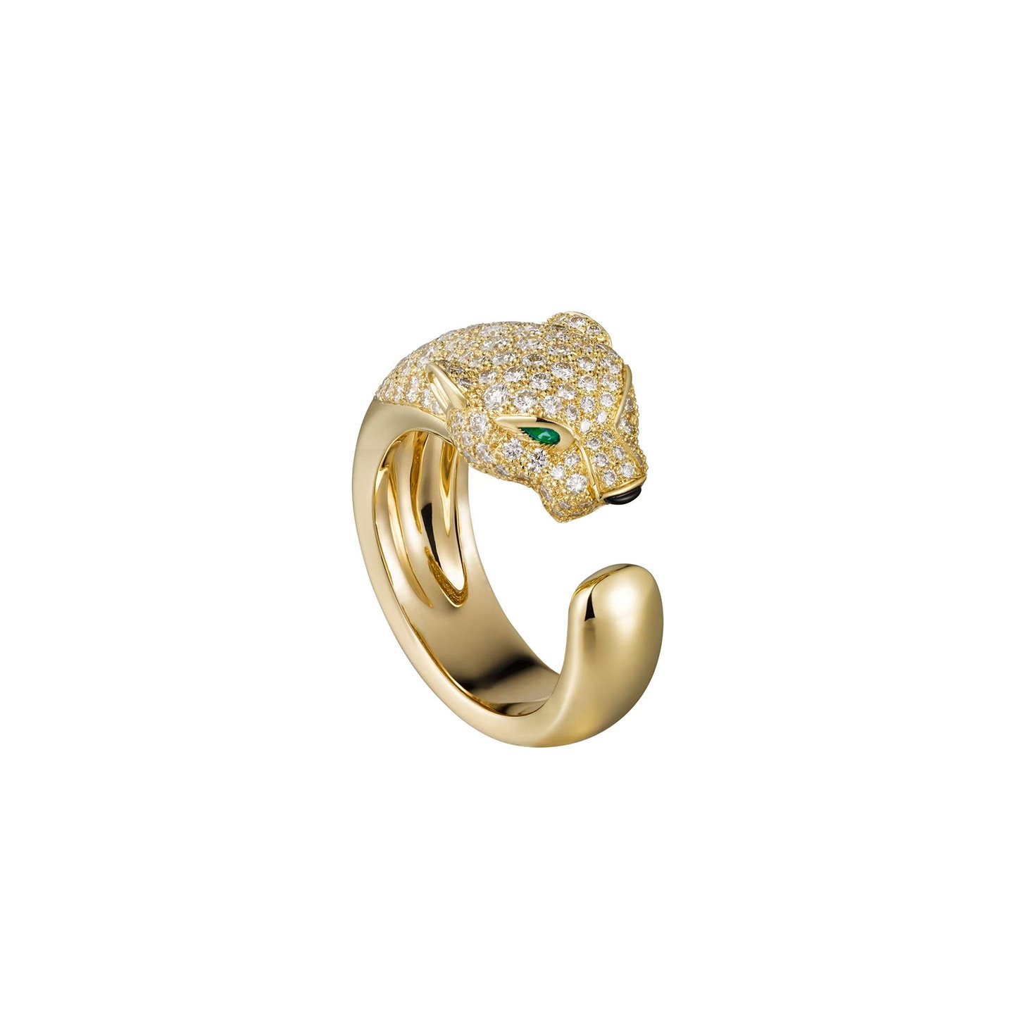 High-end private custom leopard ring 18k gold natural diamond