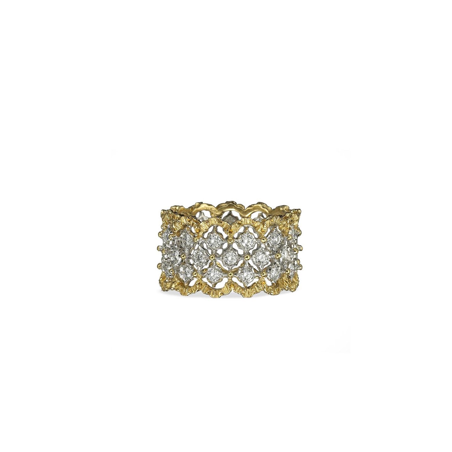 Bee Hive Ring with natural diamonds 18k customized