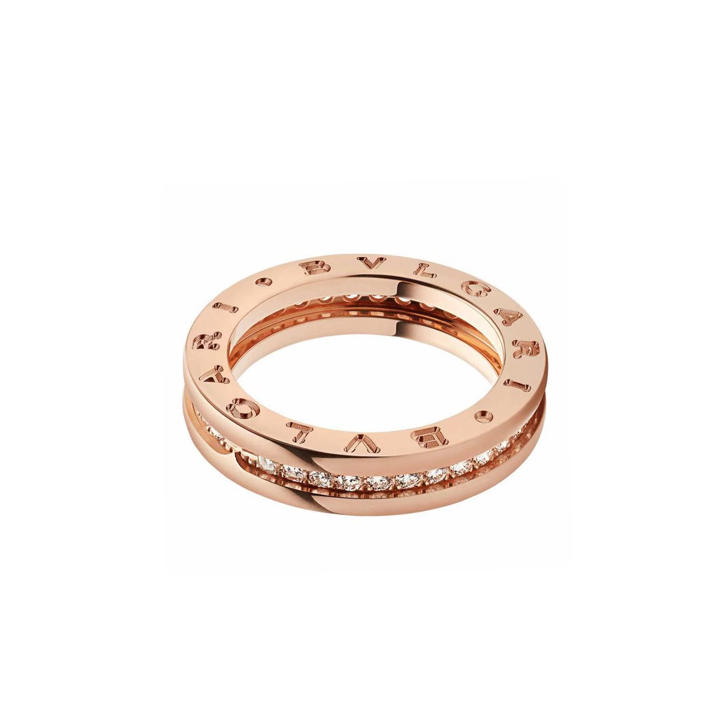 18k gold Ultra-narrow spring ring with natural diamonds customized