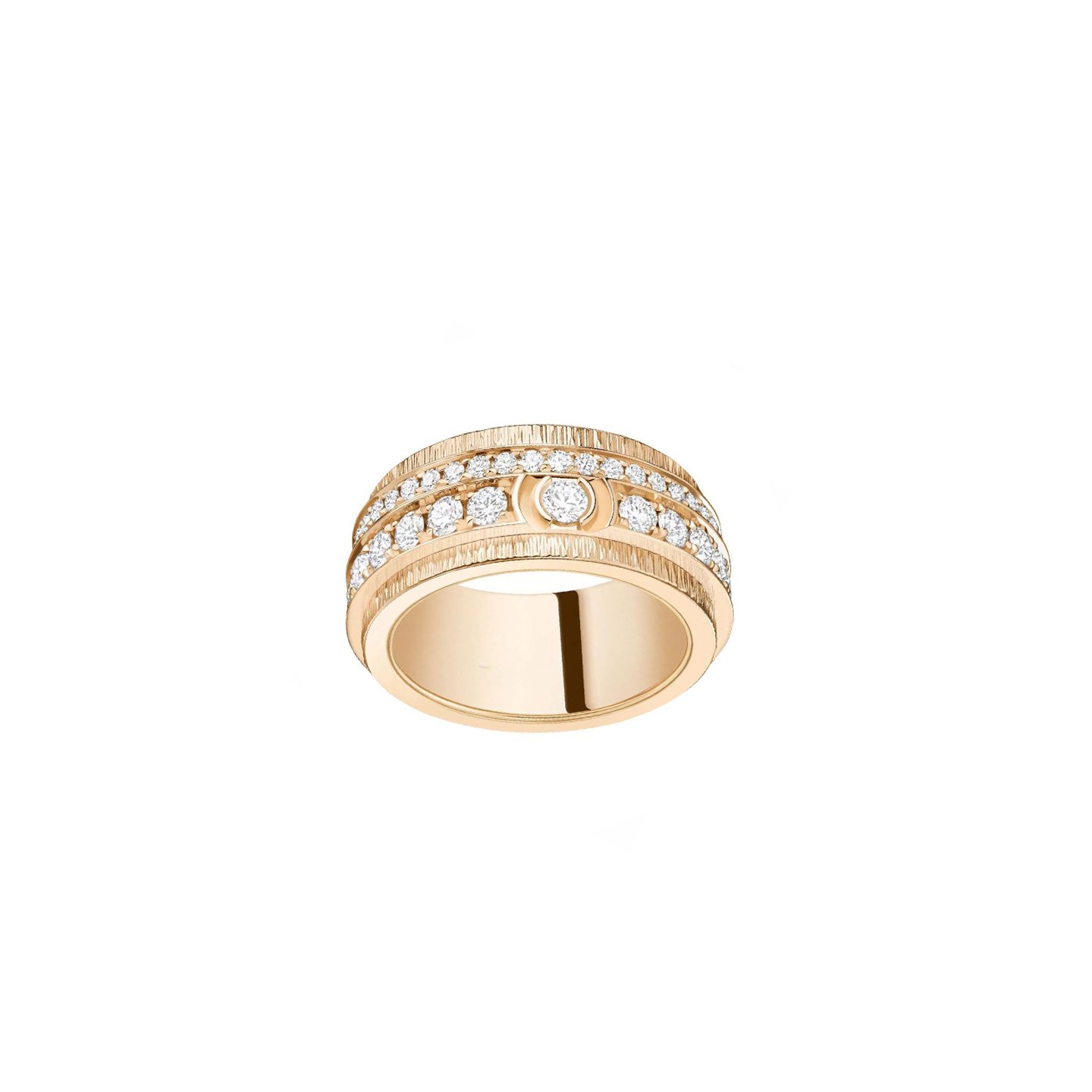 18k gold Courtly Style Lucky Ring with natural diamonds customized